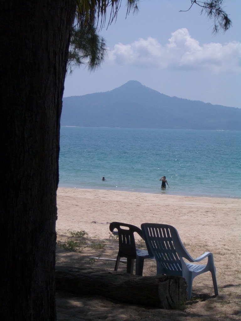 the beach is empty and empty of people