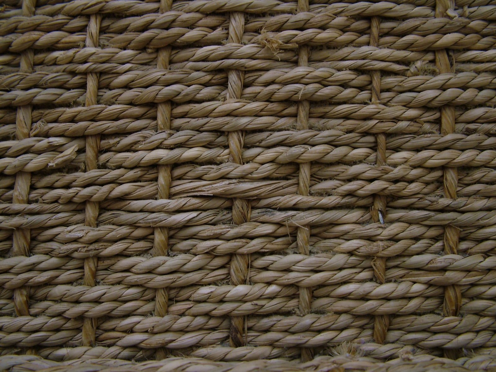 closeup of rope woven with a pattern