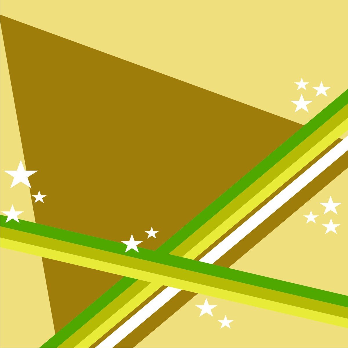 two bright green and yellow striped lines