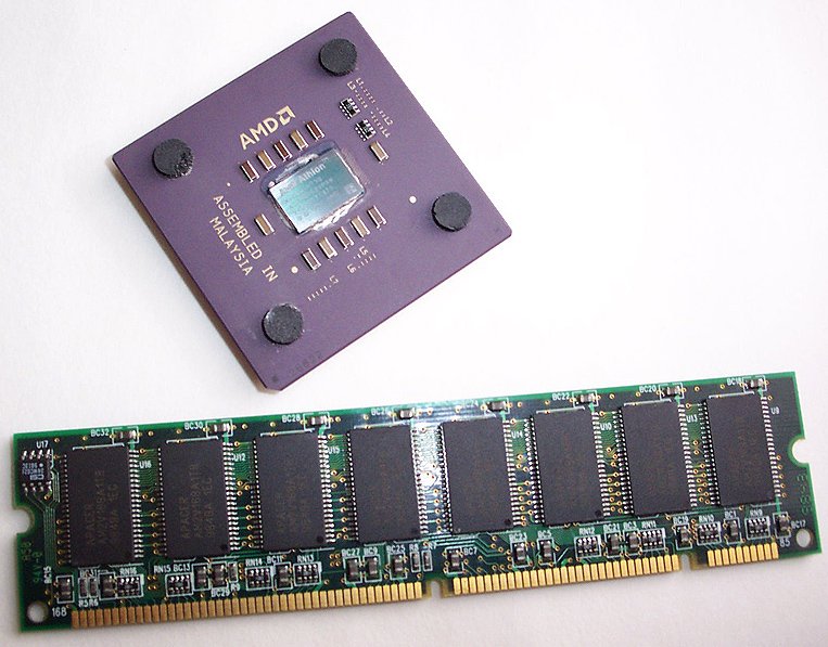a ram memory, on a white table