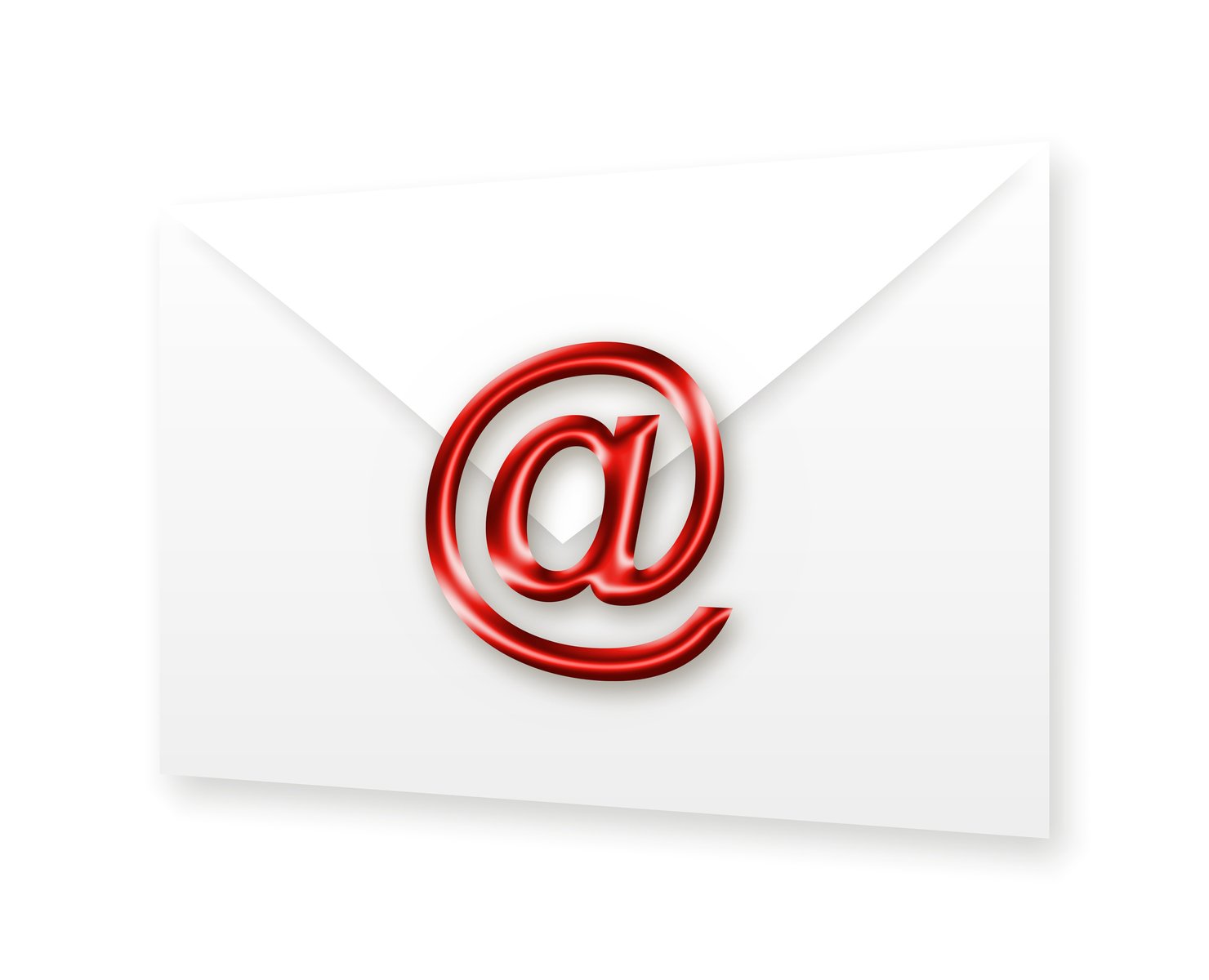 a mail letter with the at symbol on top