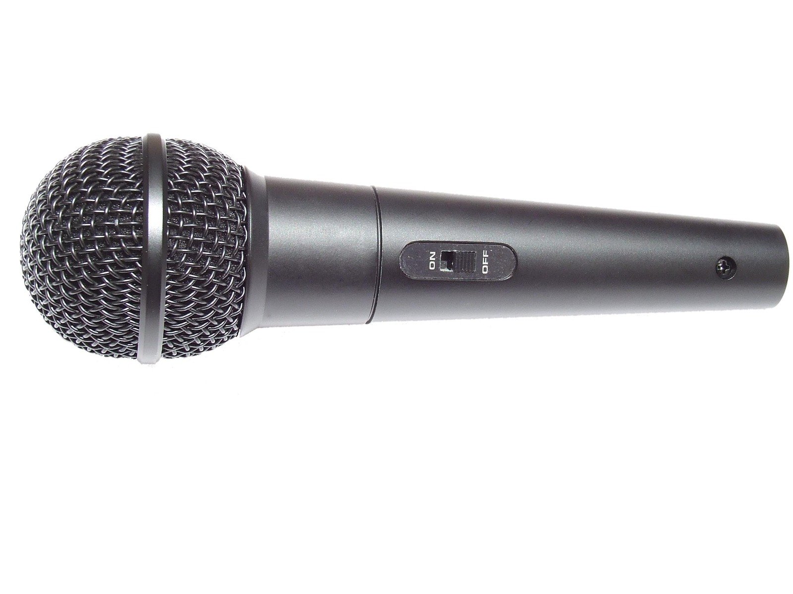 a close up of a microphone on a white background