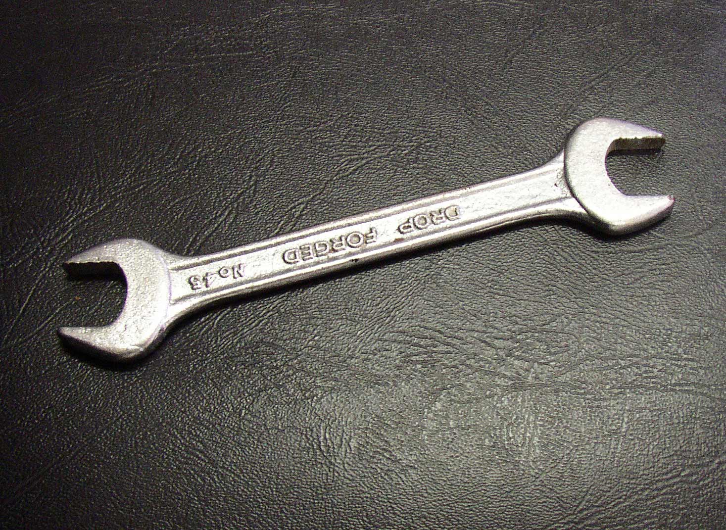 the wrench has an inscription written on it