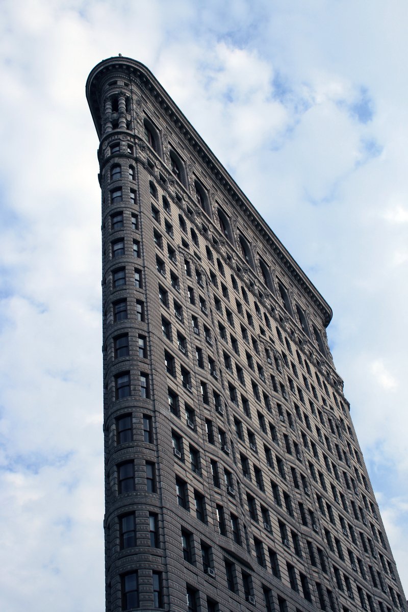 the very tall building is made of bricks