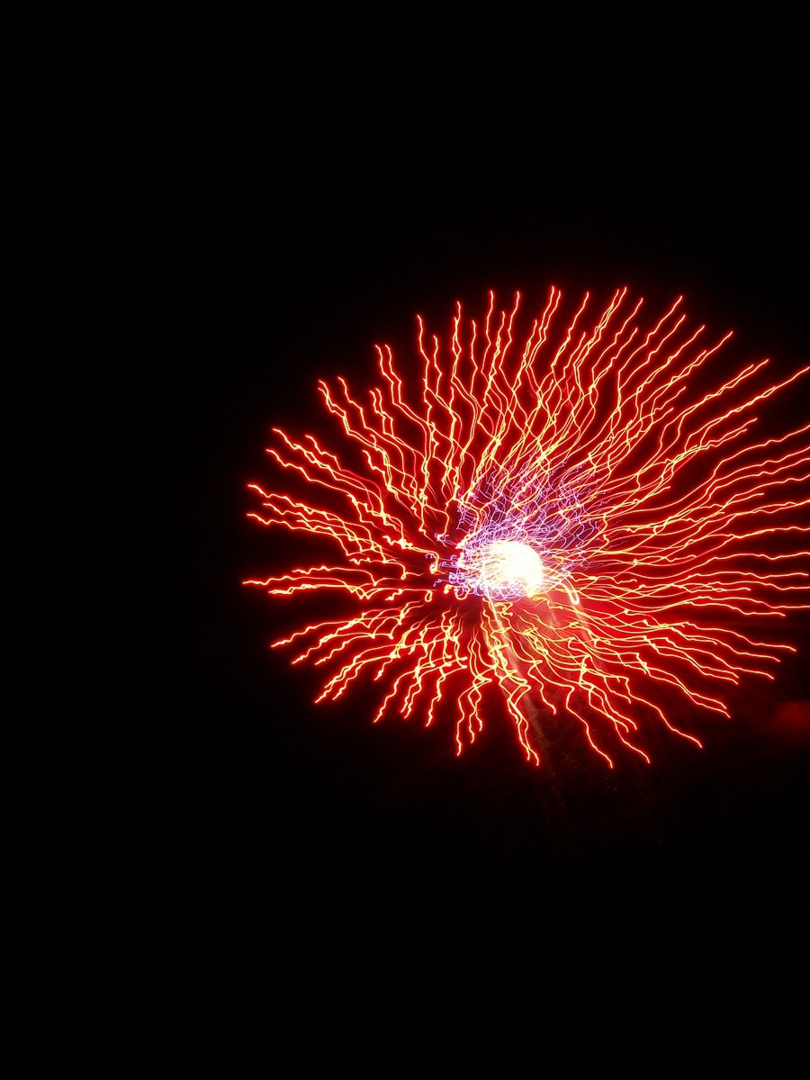 red and white fireworks against a black sky
