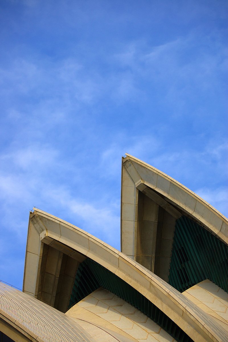 the blue sky behind the building is always sunny