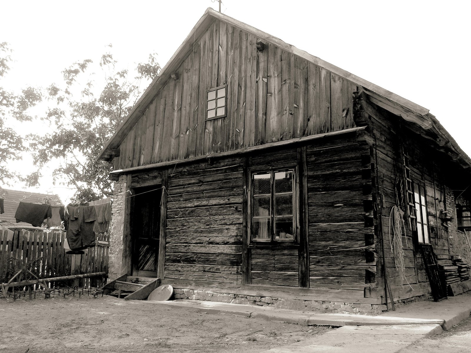 the building has wood shingles on the outside