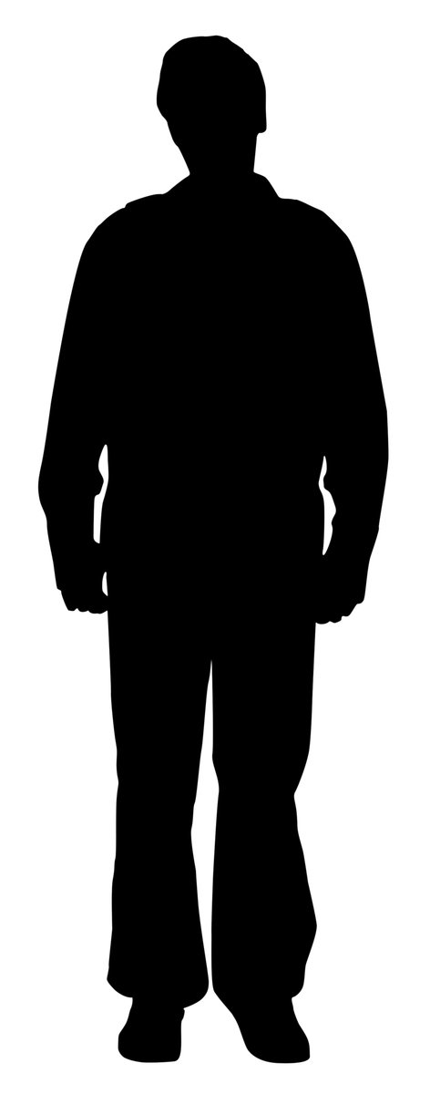 silhouette of a man in winter gear