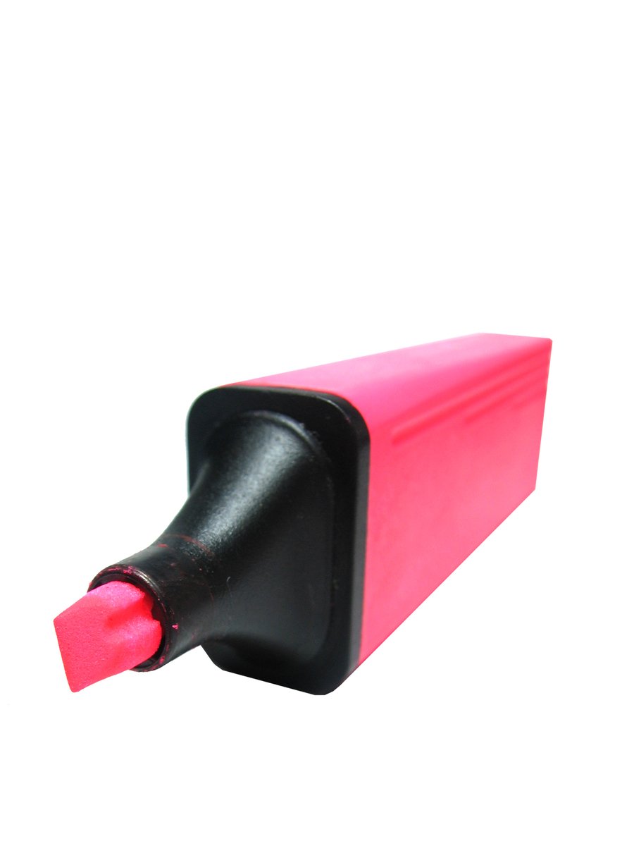 the back end of a pink plastic tube