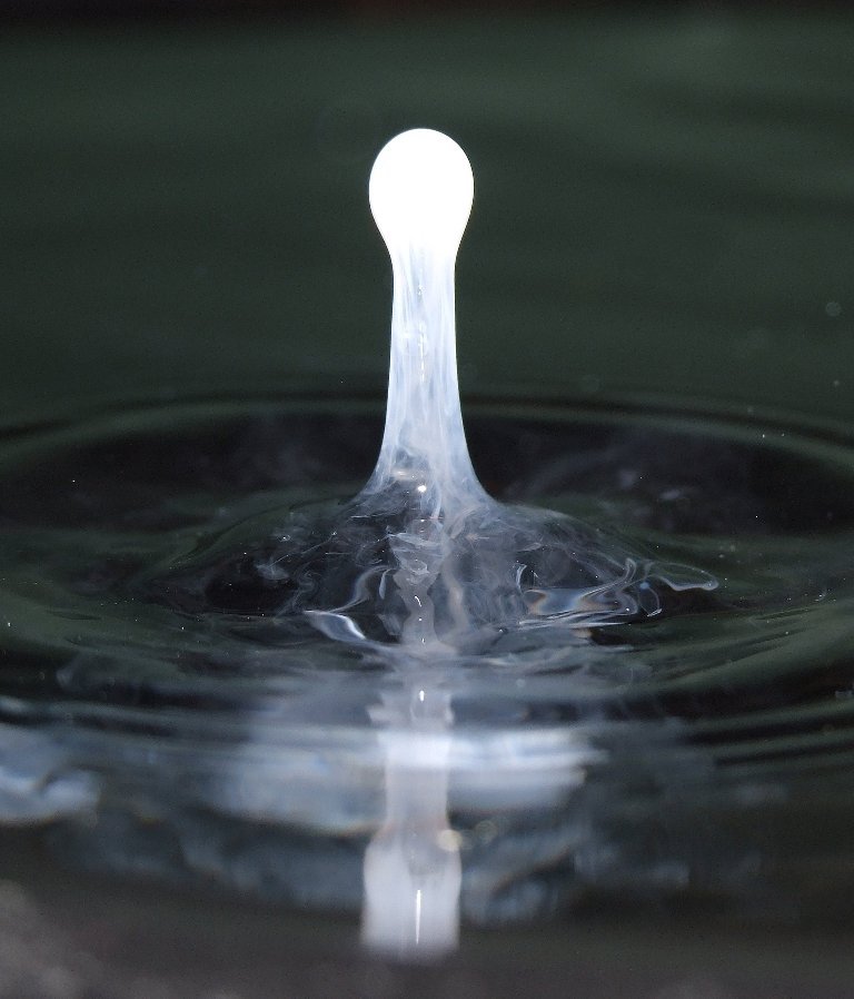 a water drop that is in some water