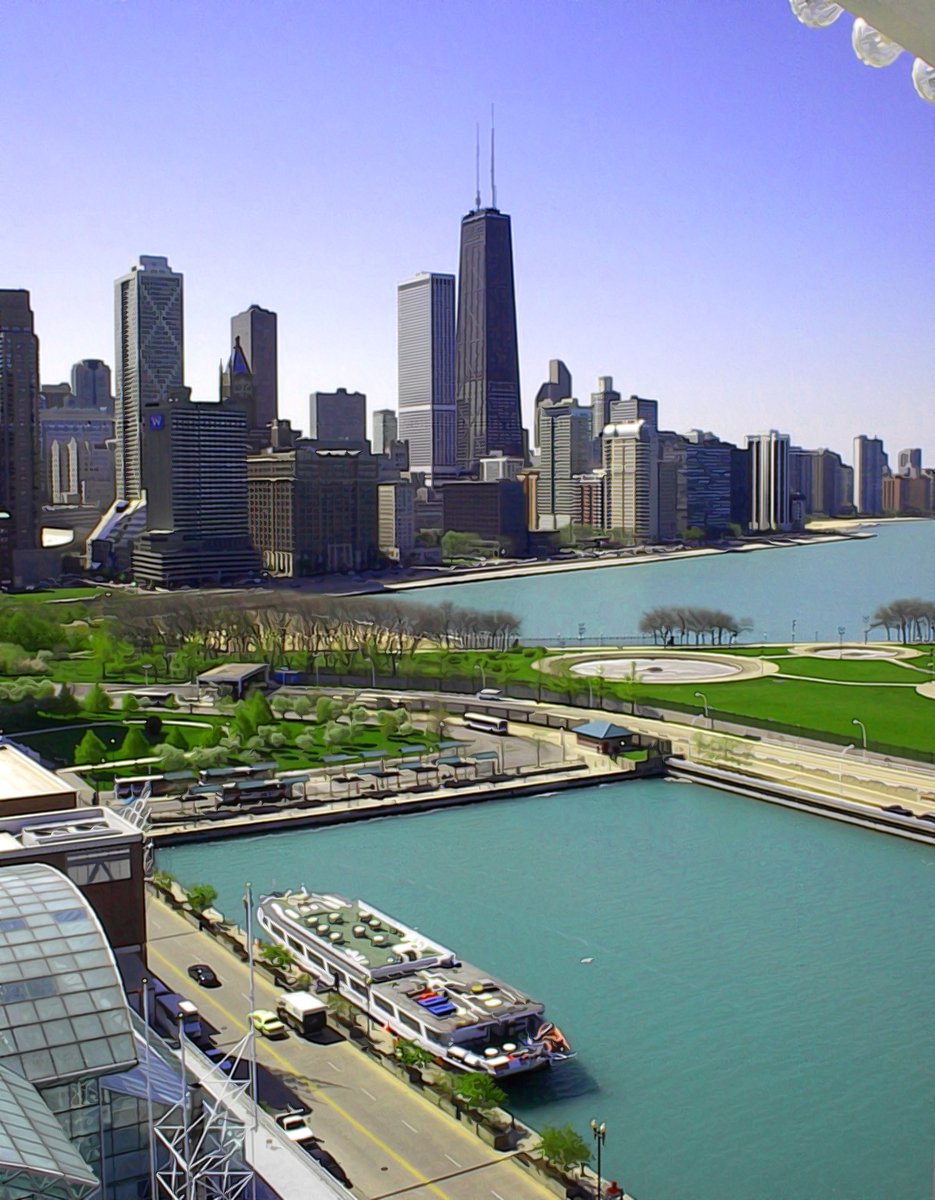 a body of water in front of a city