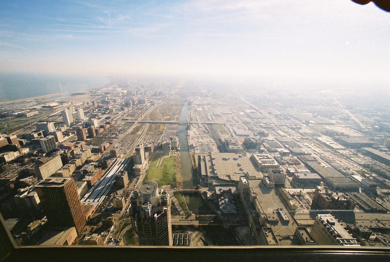 the view of a city from a tower