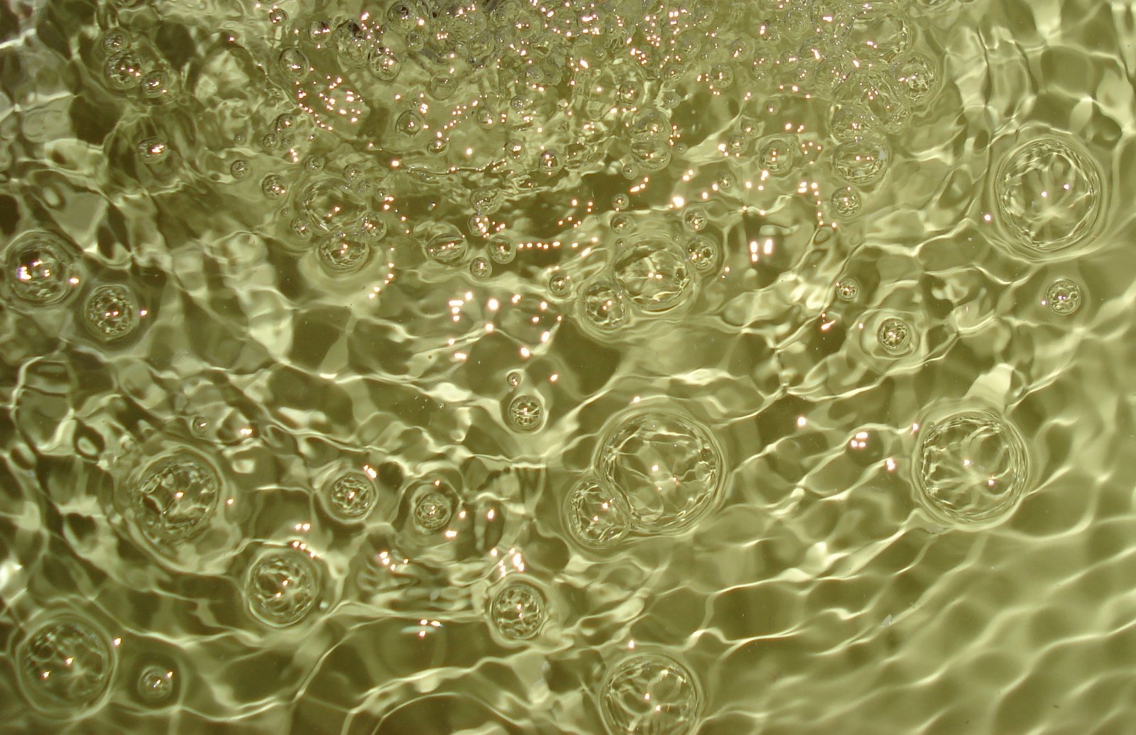 a po of some water with bubbles and frothy water
