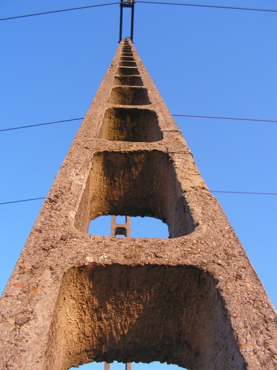 an interesting structure near the top of a mountain