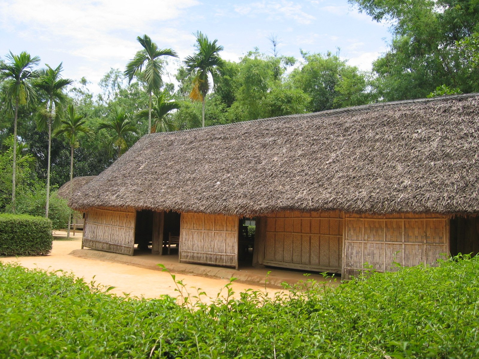the village has been built using a large grass field