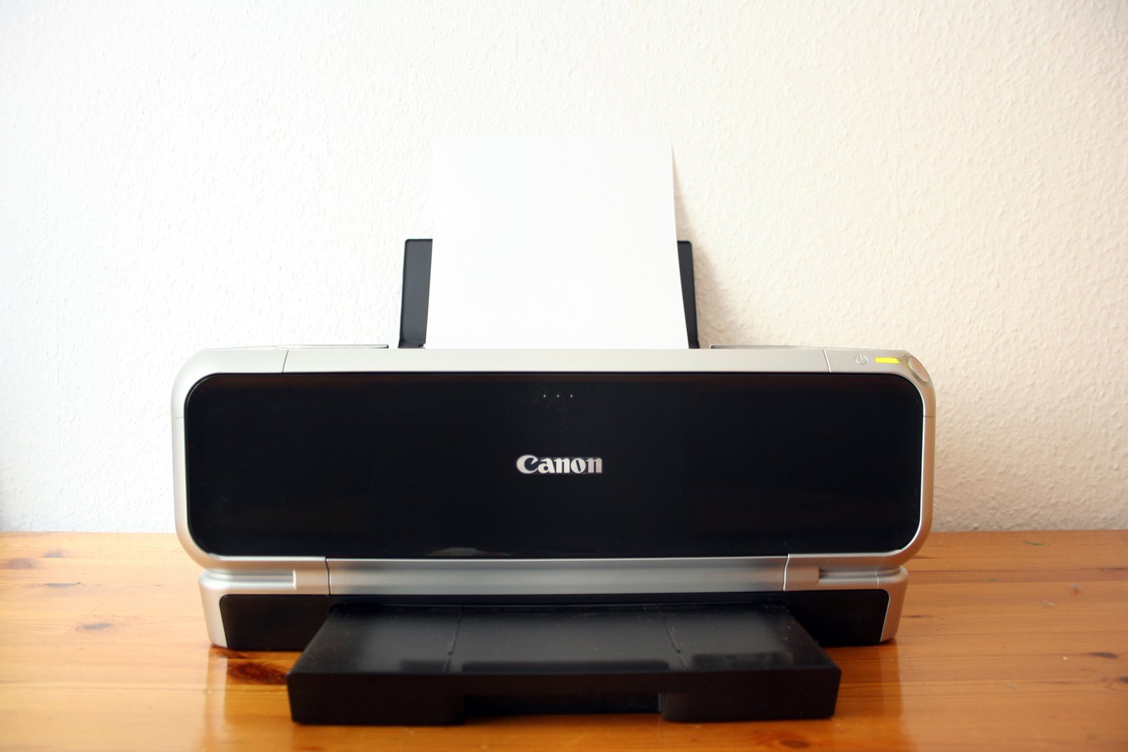 the canon print on a stand in front of a wall