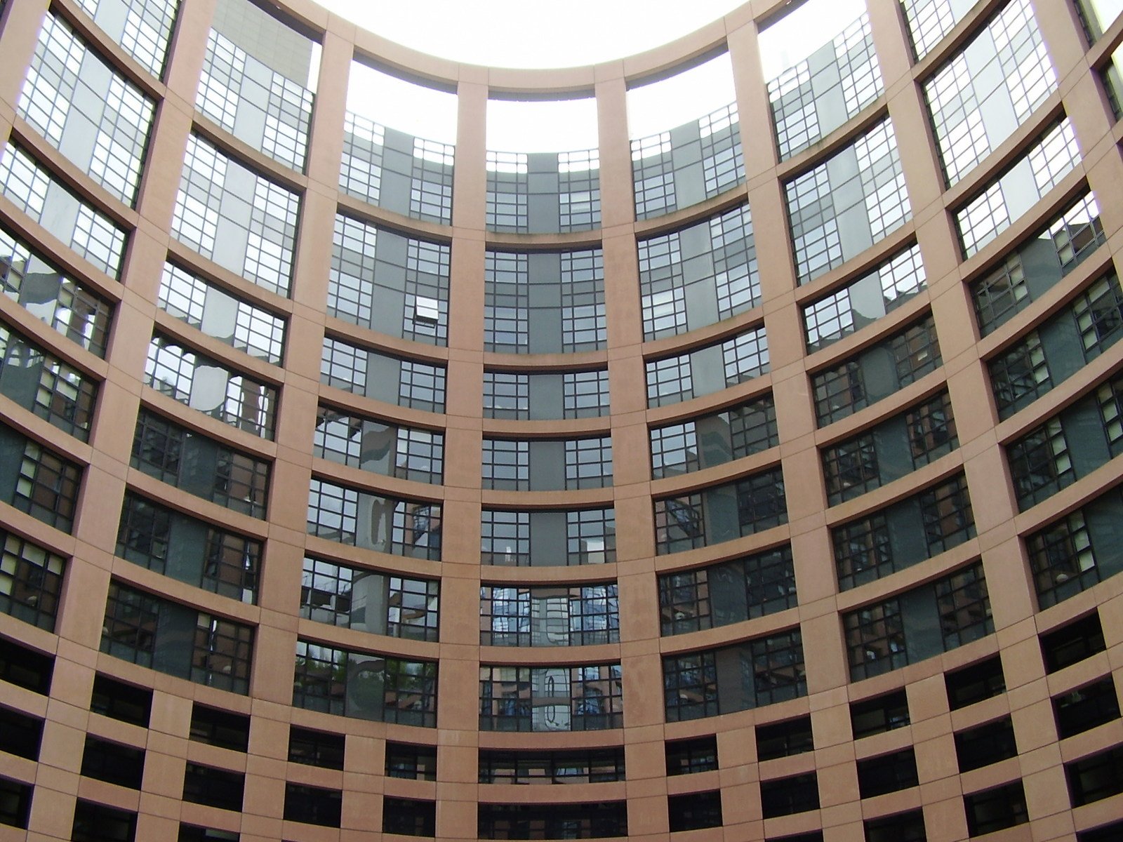 the windows of an office building are shown