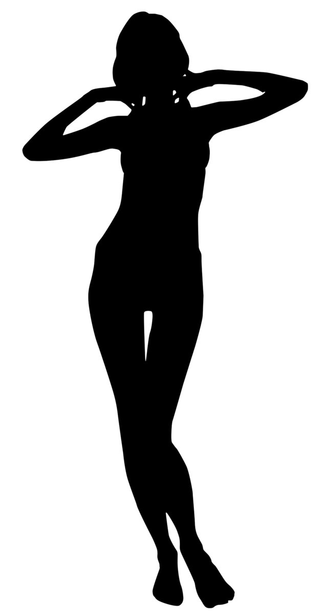 a woman in the shape of a silhouette