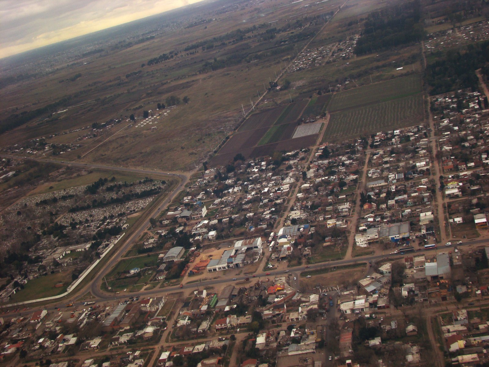 an aerial view of several different buildings in a residential neighborhood