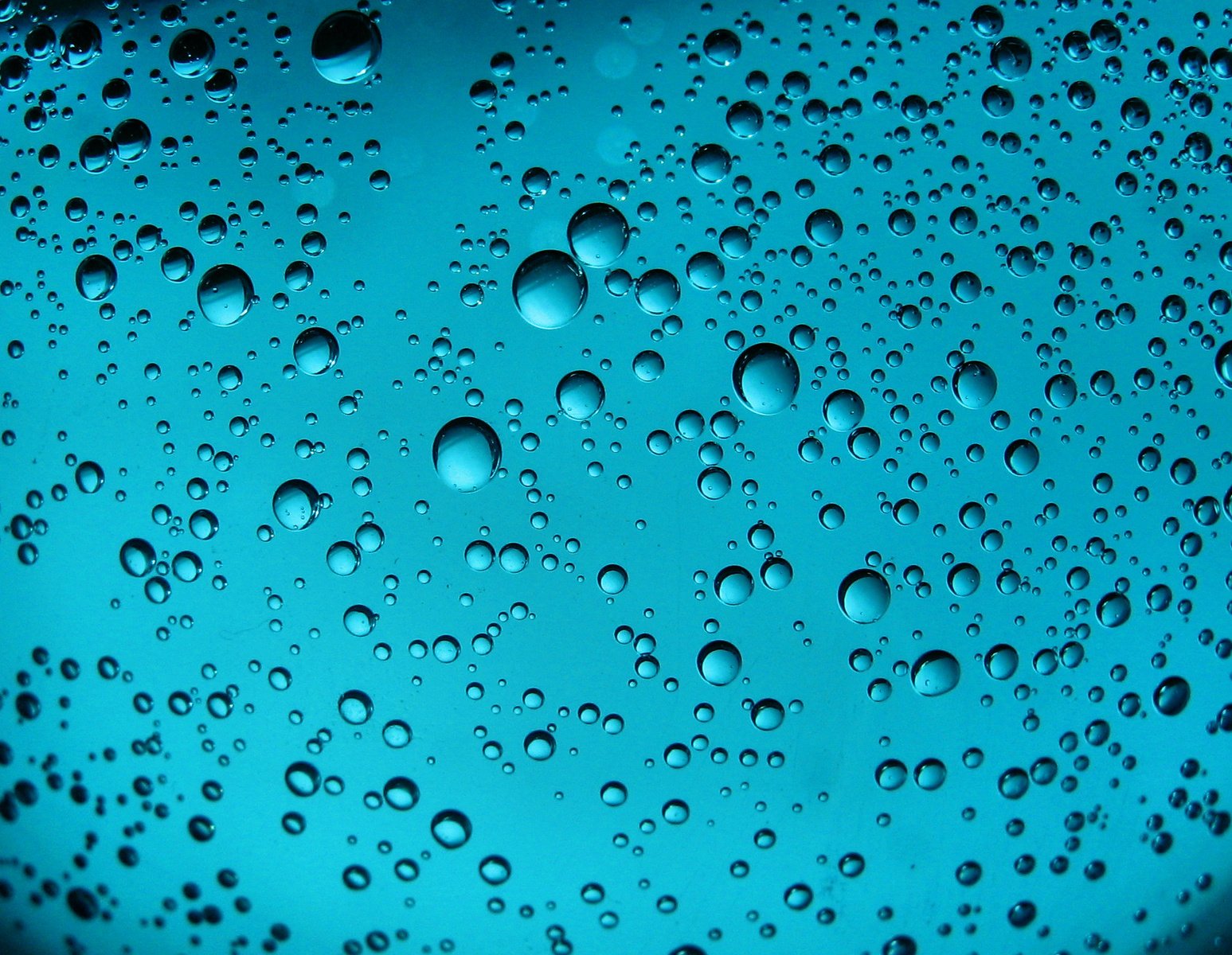 water drops on the glass close up looking straight ahead