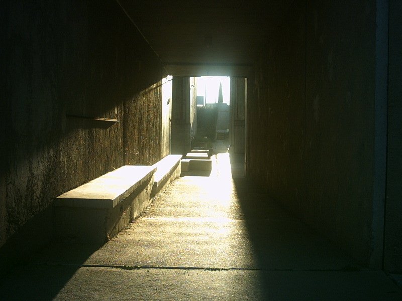 the light at the end of an empty hallway