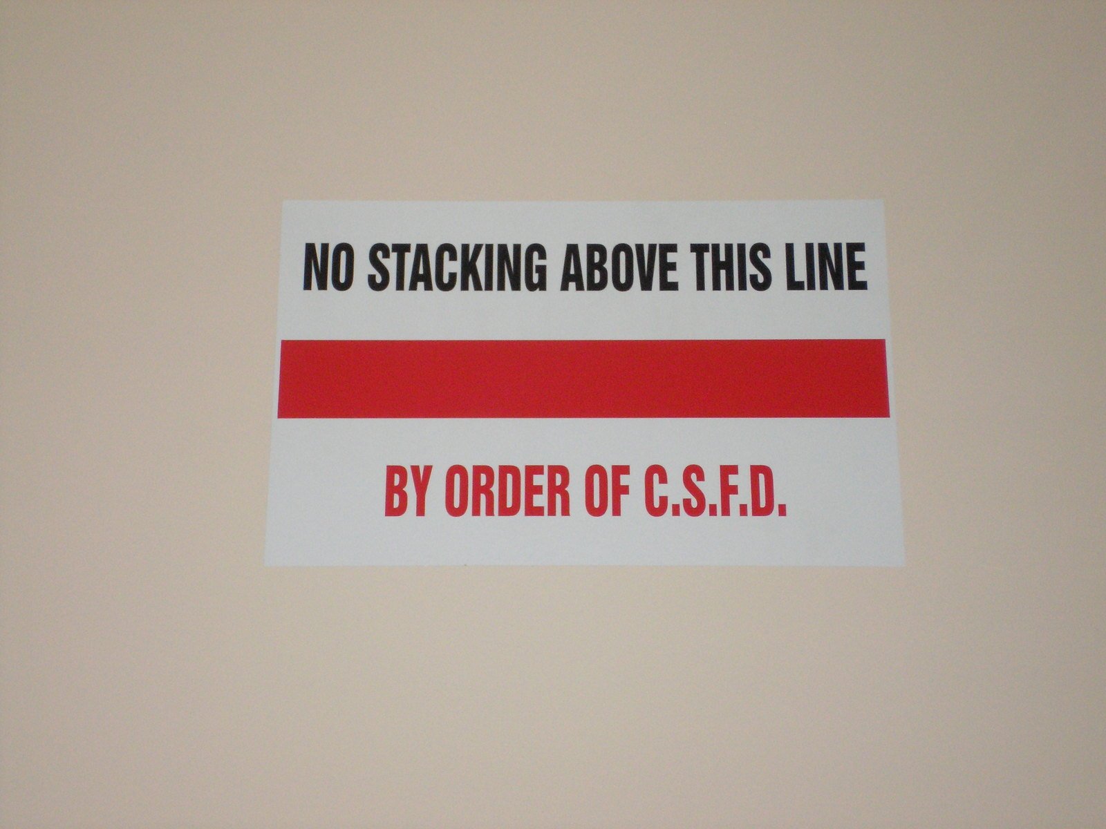 no stacks above this line by order of c s e d