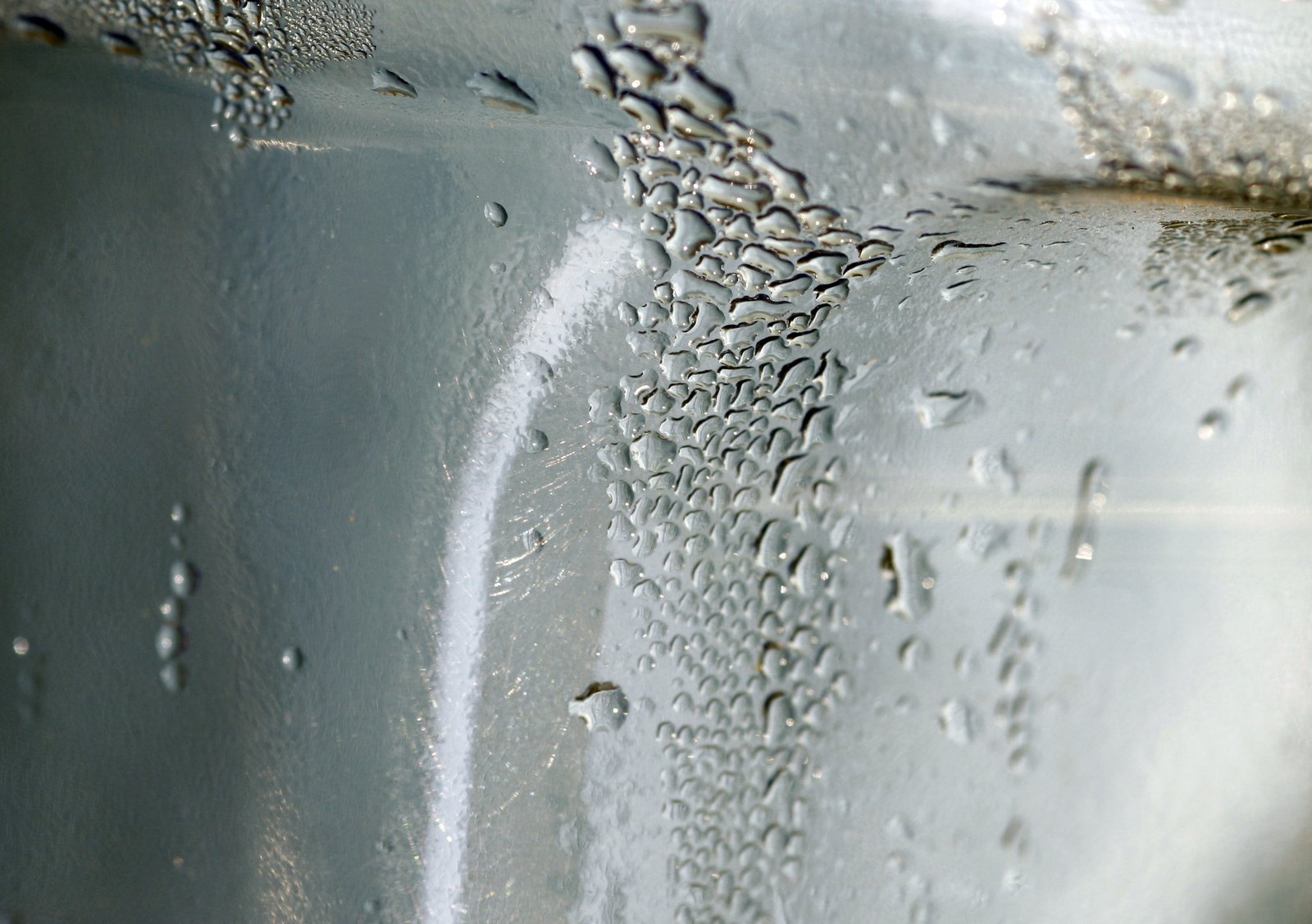 rain drops and condensation on the glass