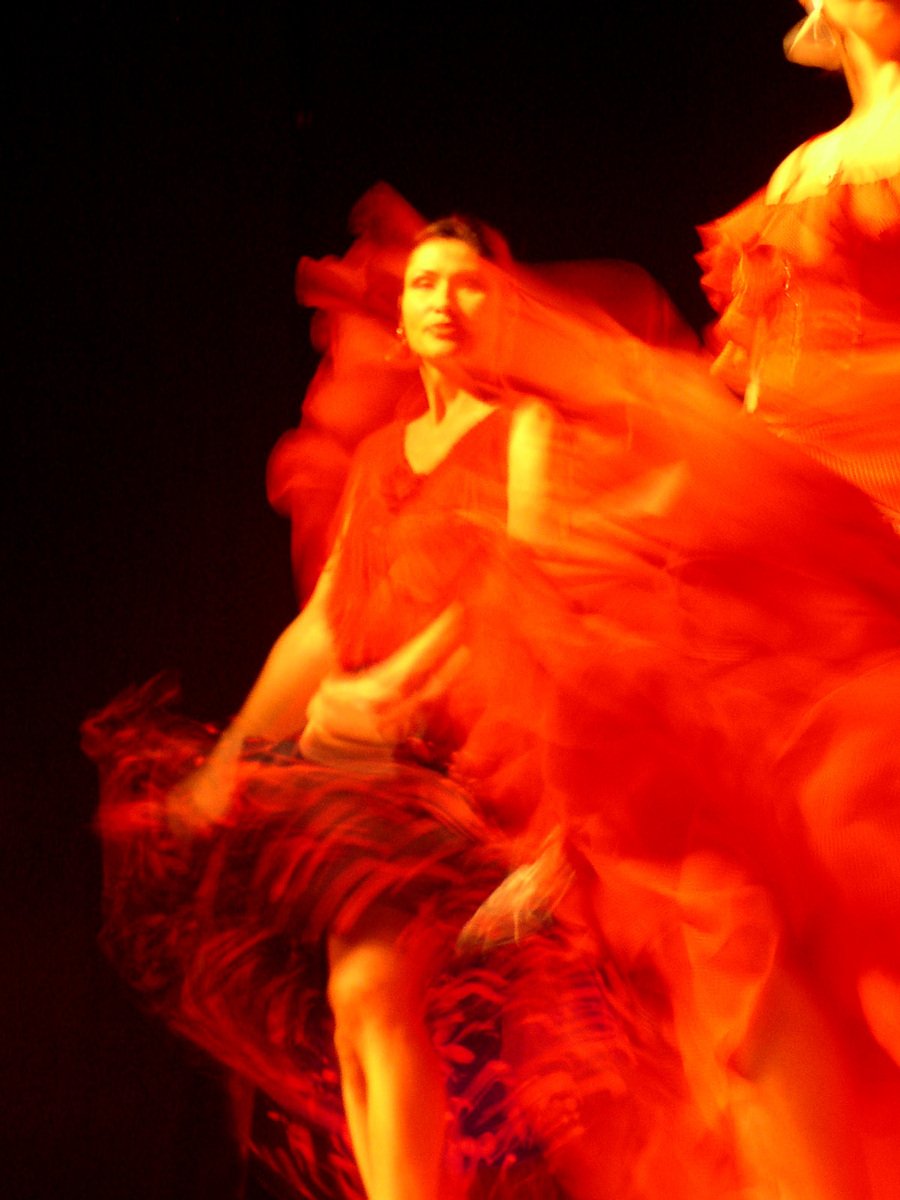 an image of woman on fire during a show