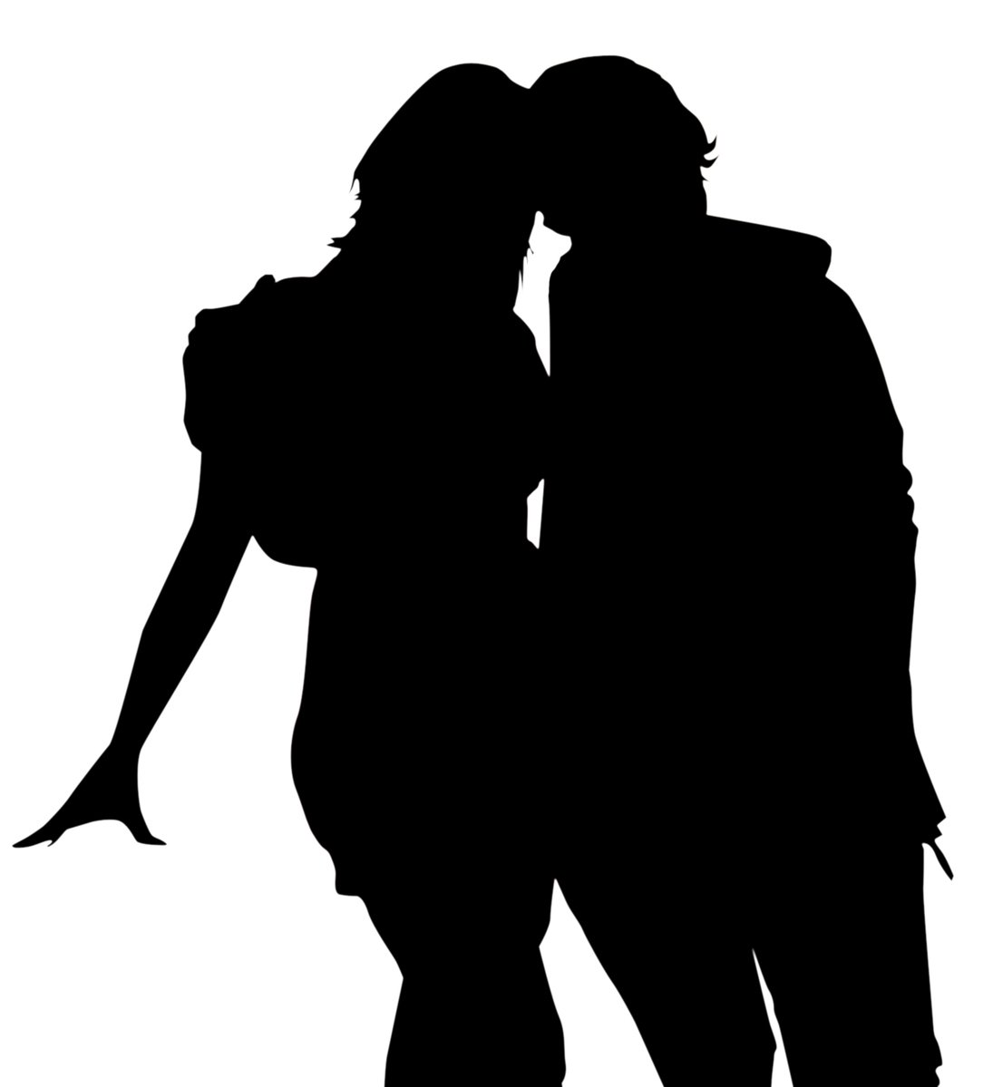 an image of a man kissing a woman