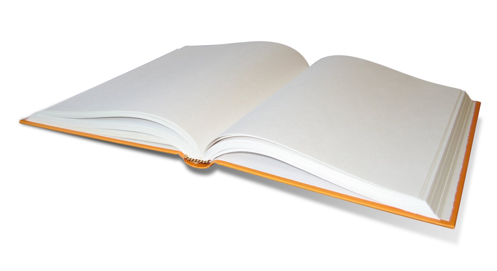 a book with orange bindings on it