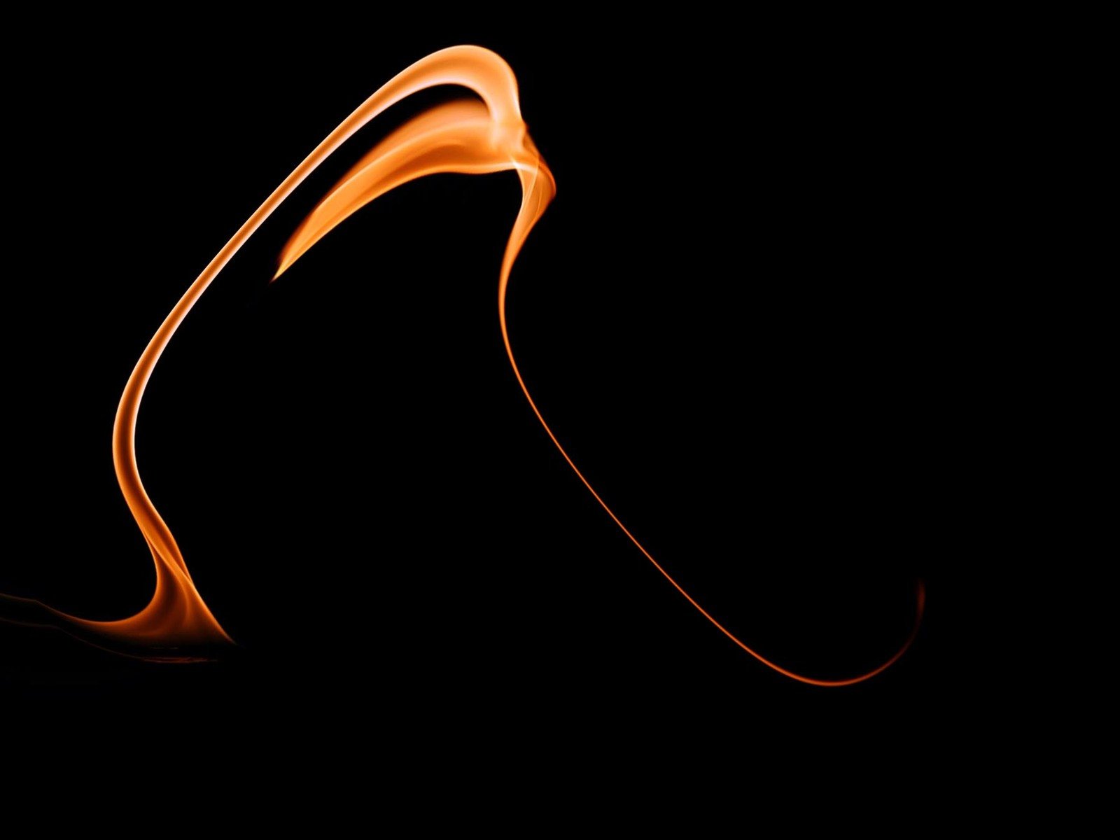 a computer screen showing the shape of fire