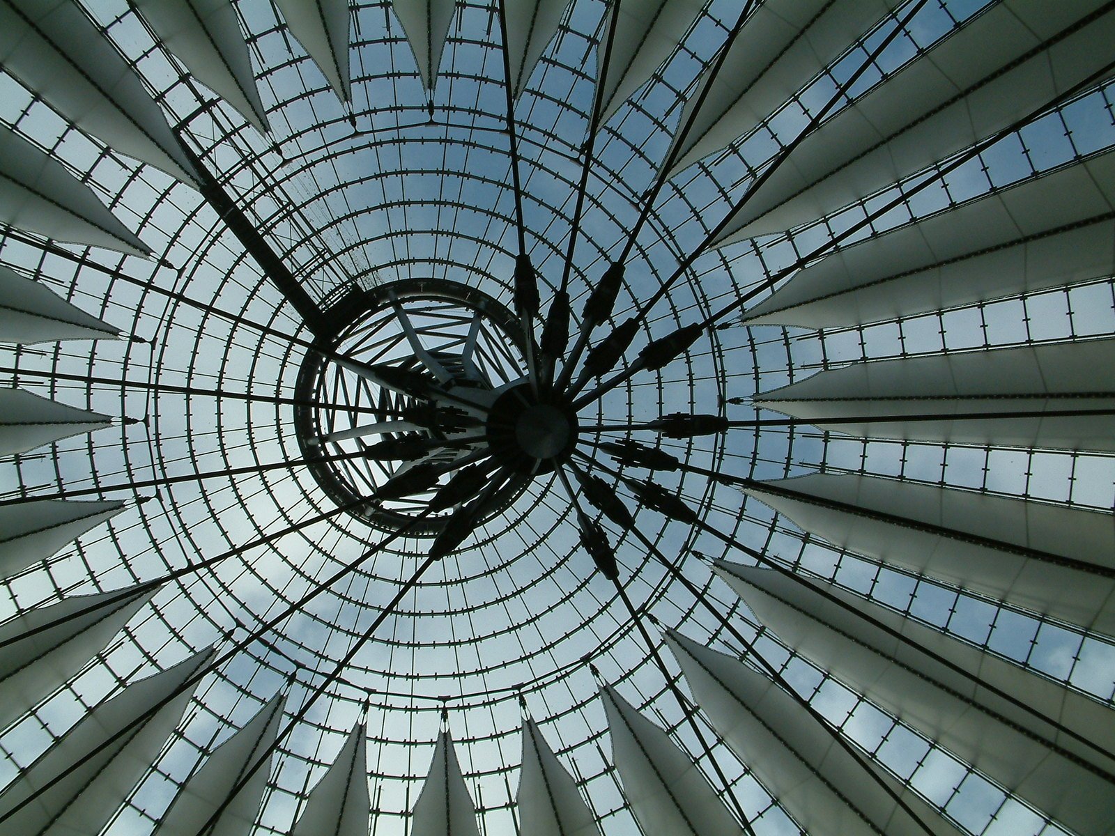 a high angle view of a spirally shaped building