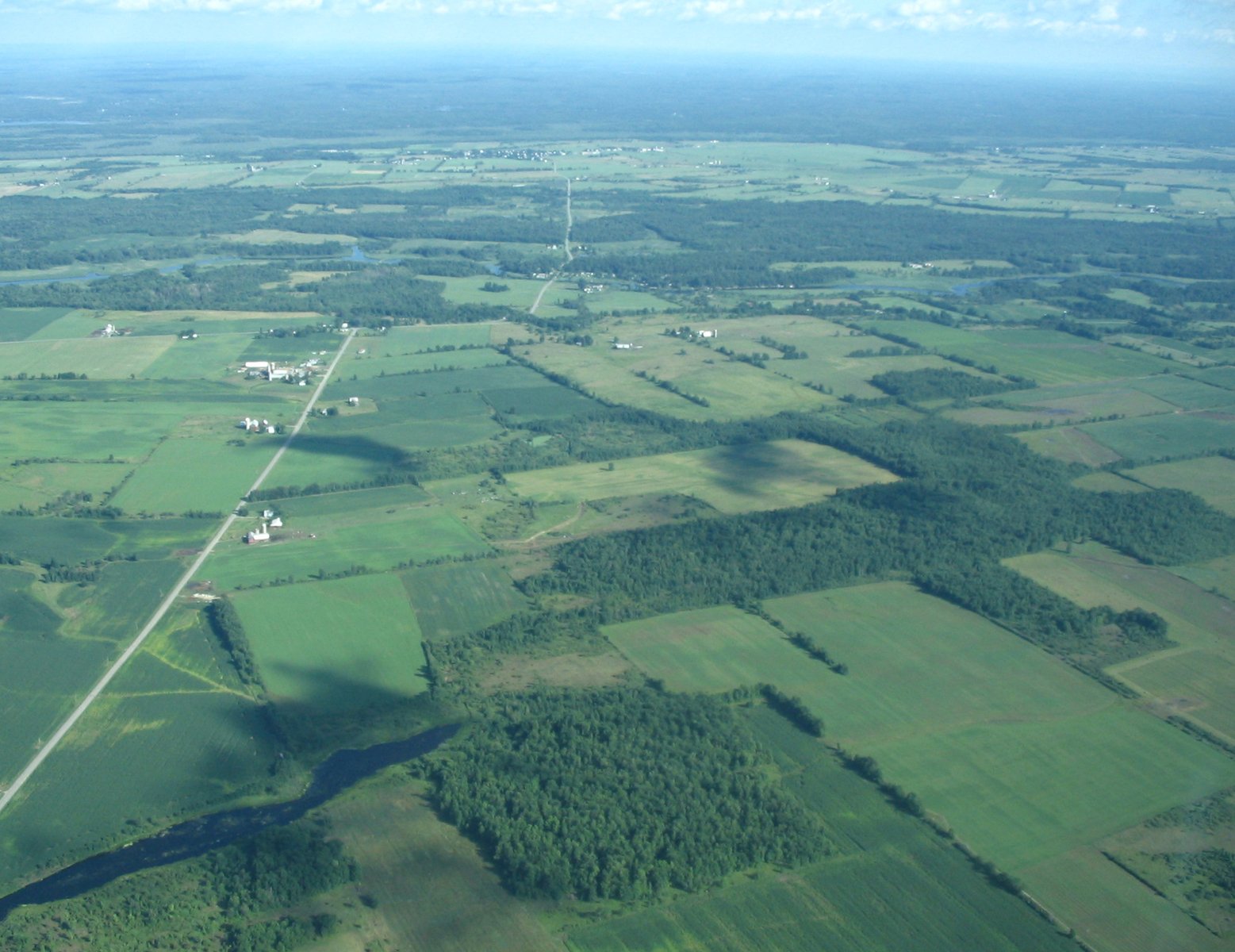 this is a po from an airplane in the air of an intersection