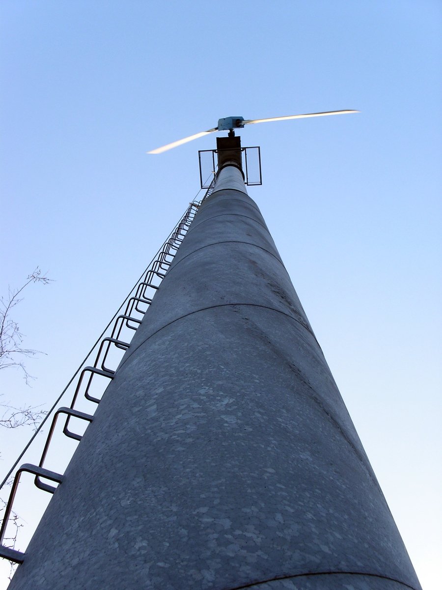 the view of the outside of a tall structure