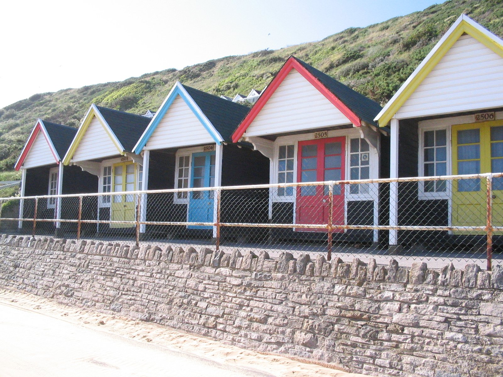 some houses are colorful painted very nicely