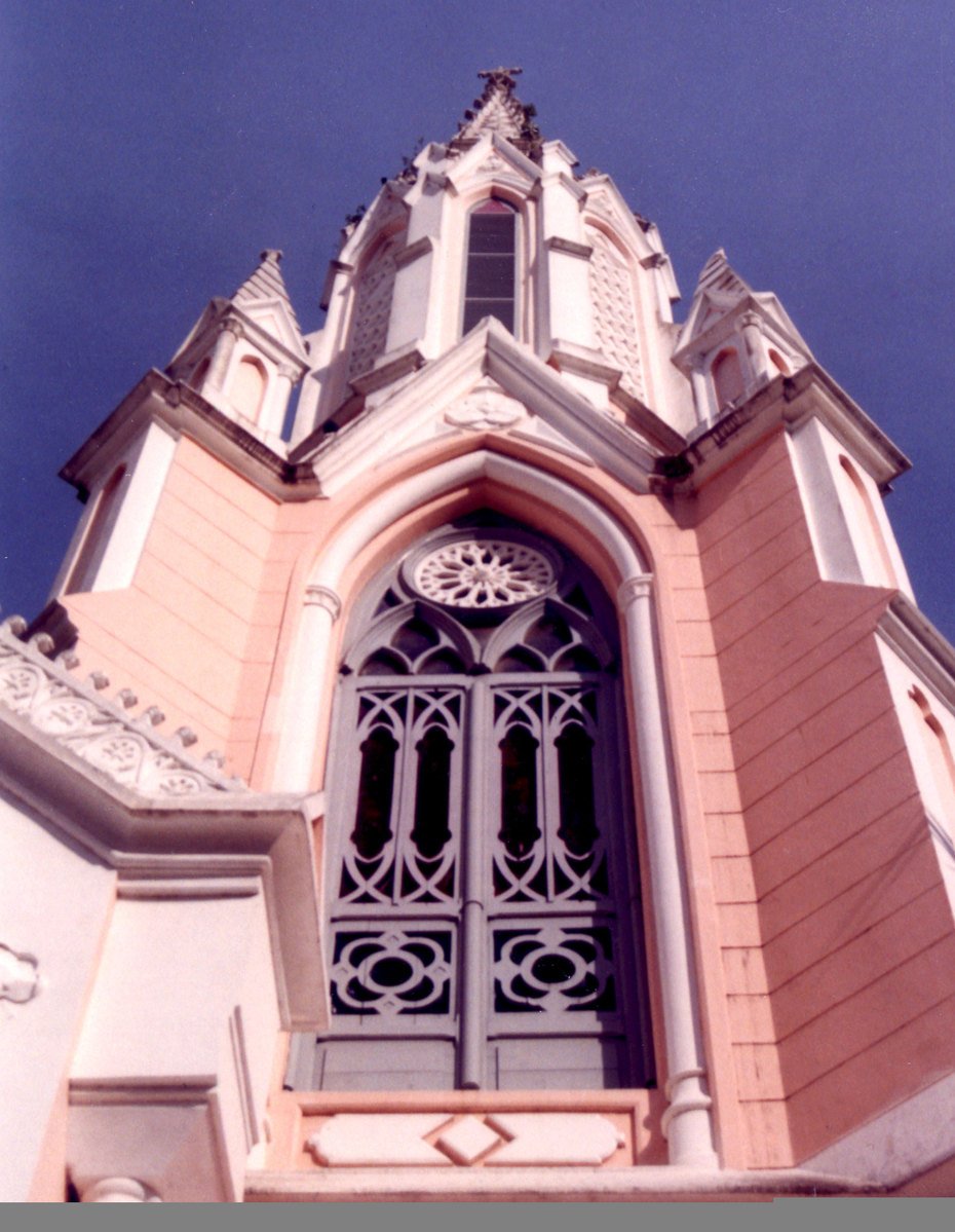 a cathedral with ornate design against a clear sky