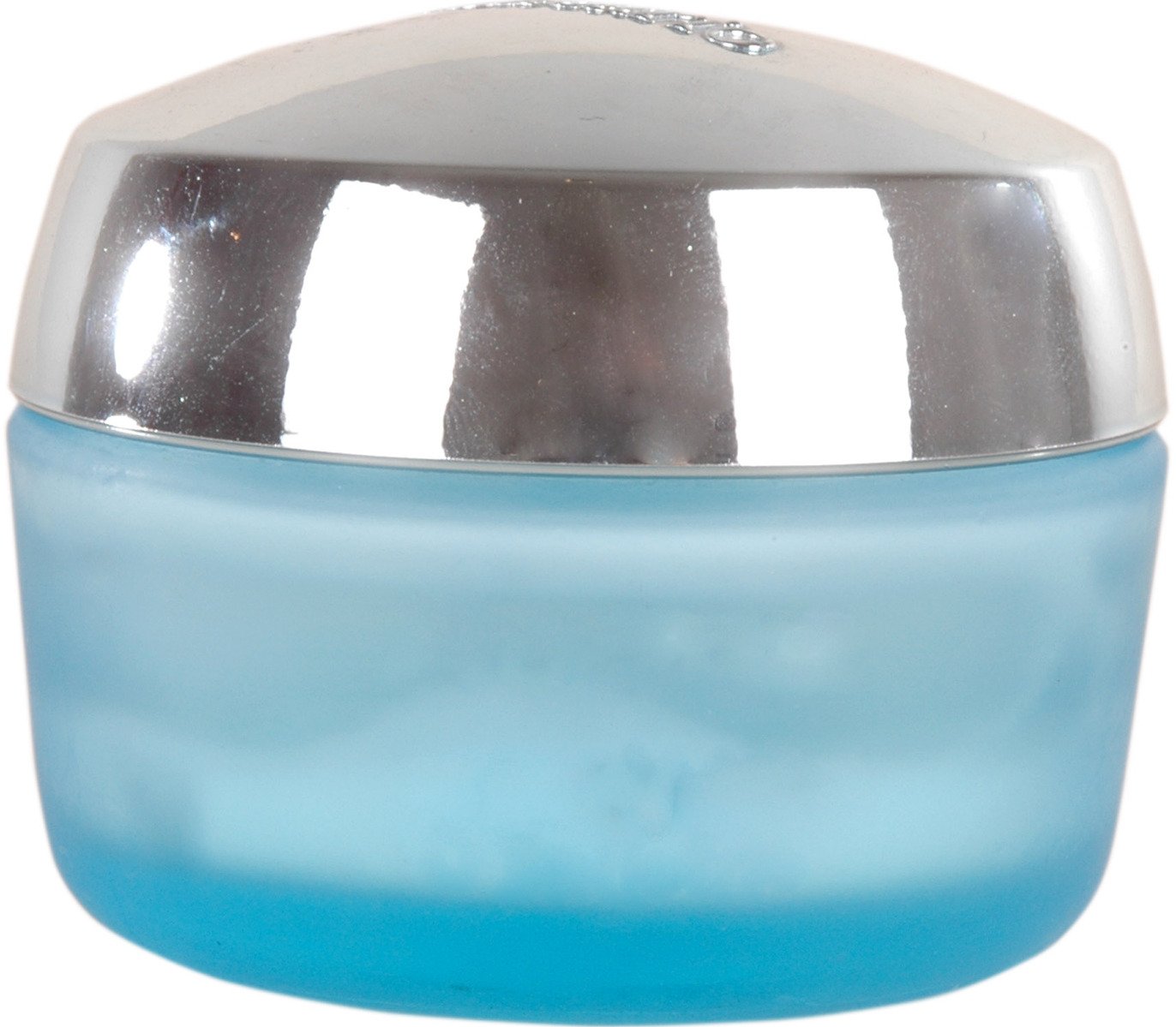 the lid of a container with a light blue face and body