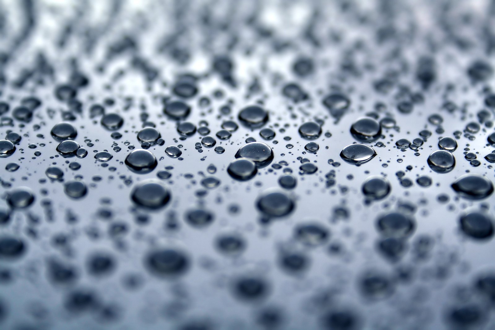 water droplets from rain falling to the ground