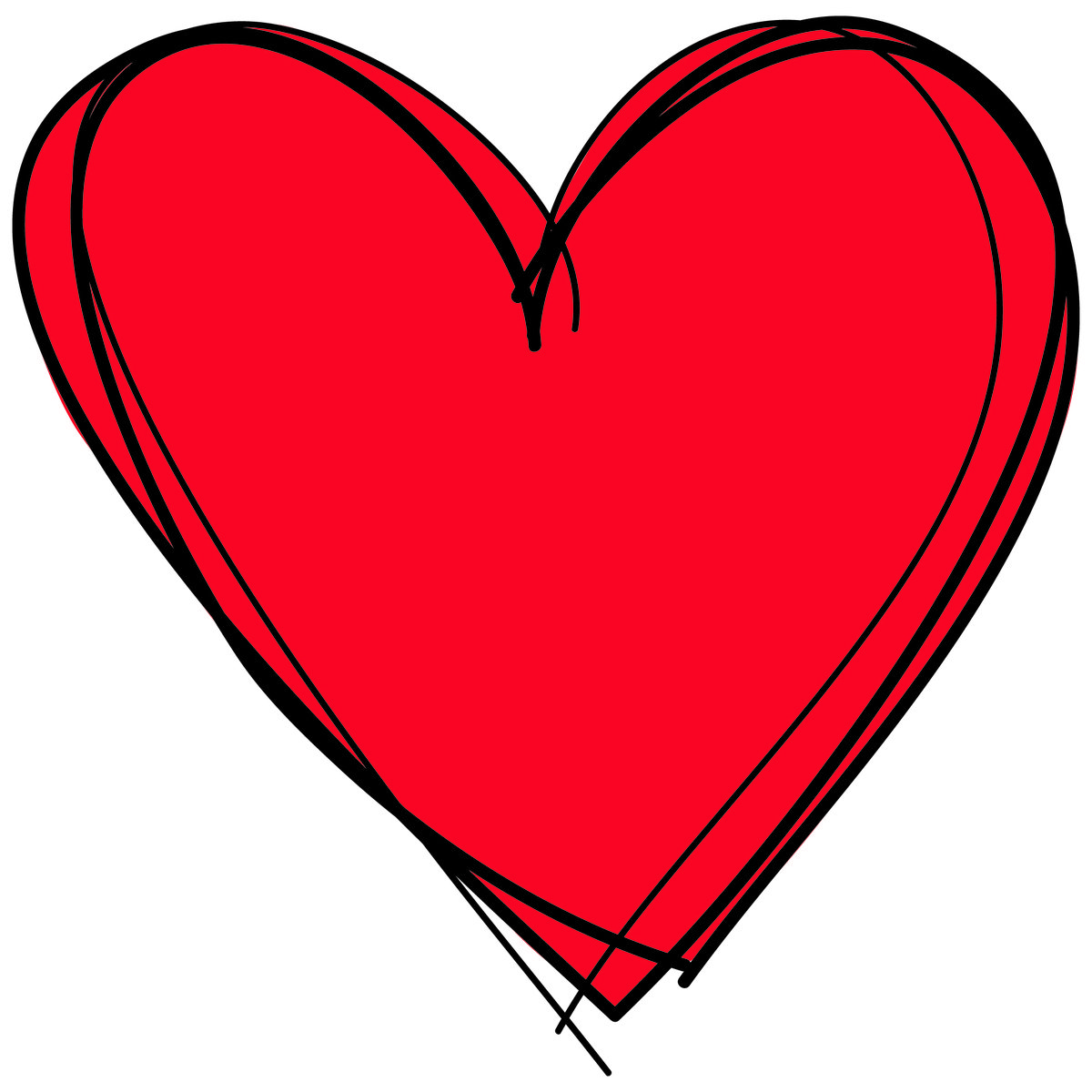 a heart shape clip art with an arrow in the center
