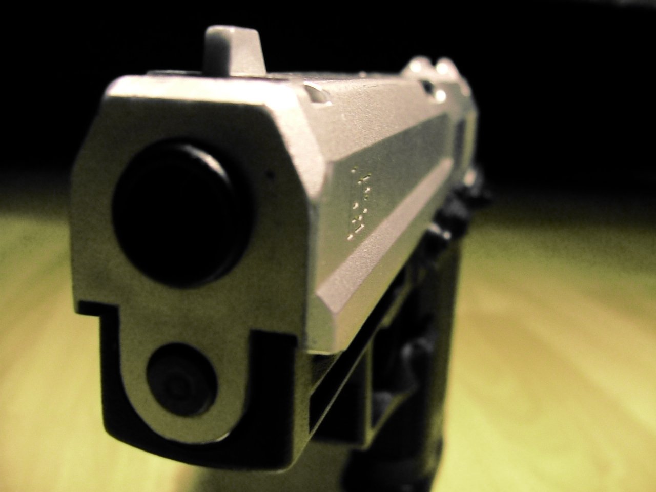 a close up of a close up of a gun