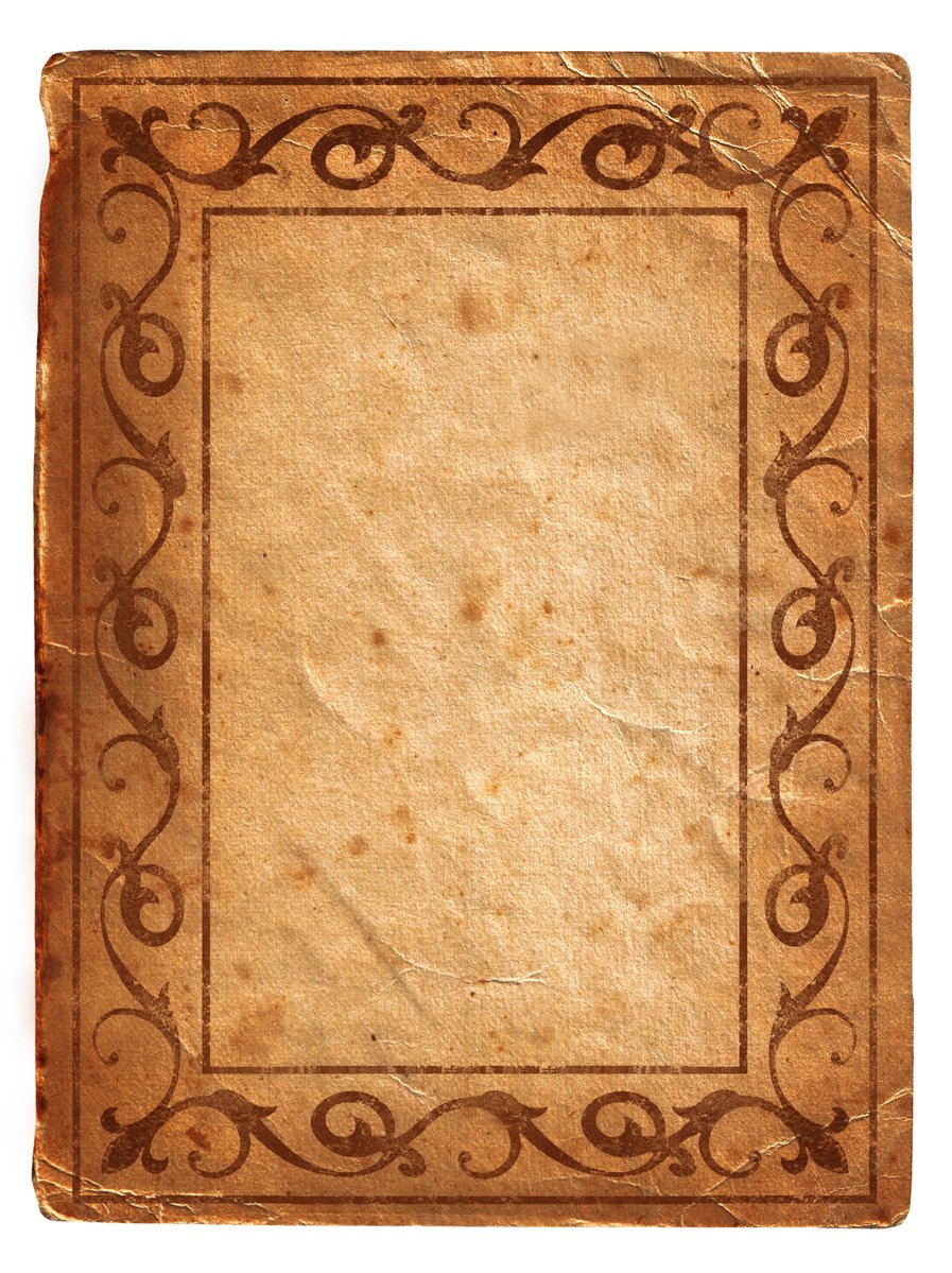 an old brown picture frame with a design on it