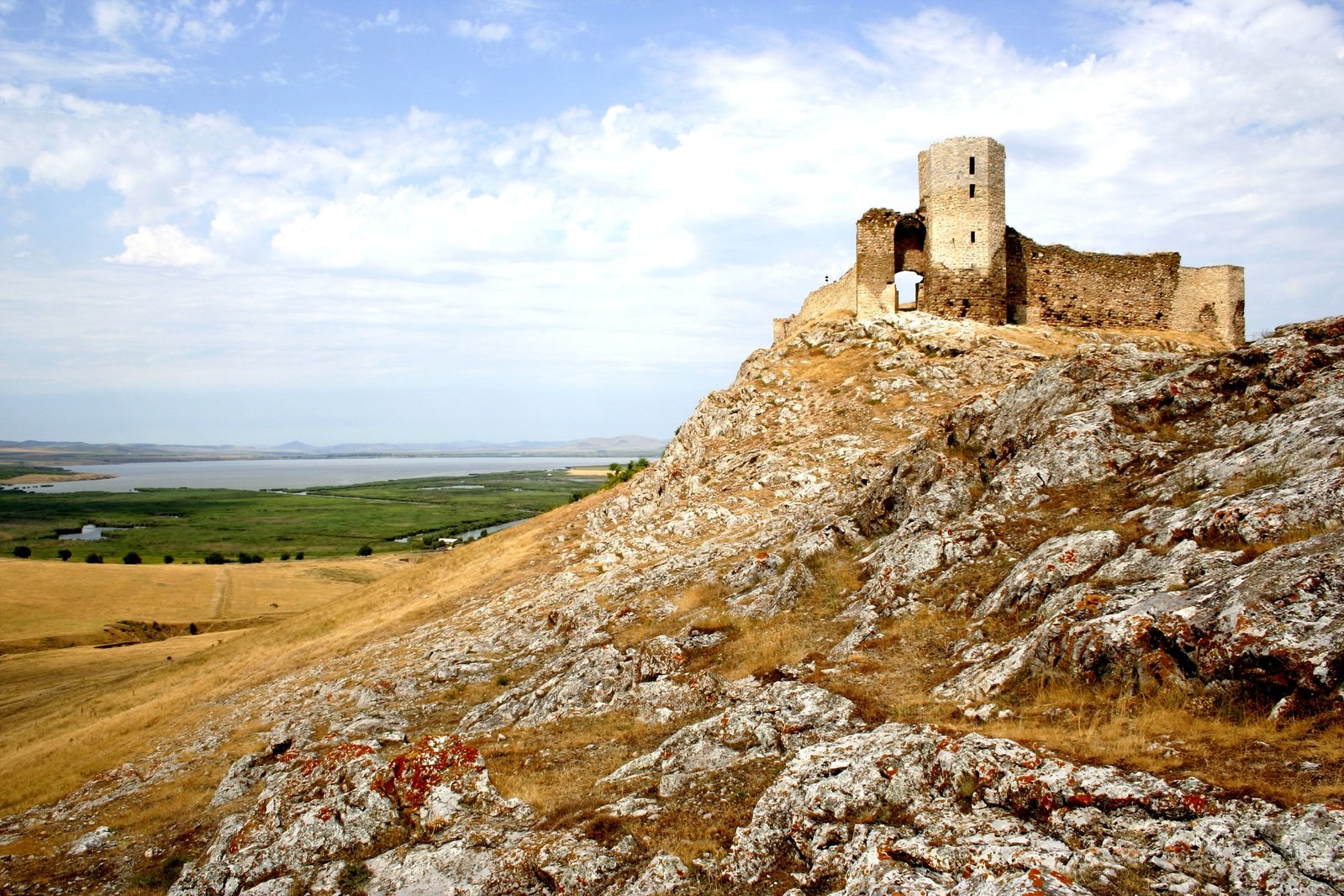 there is a castle on the top of this hill