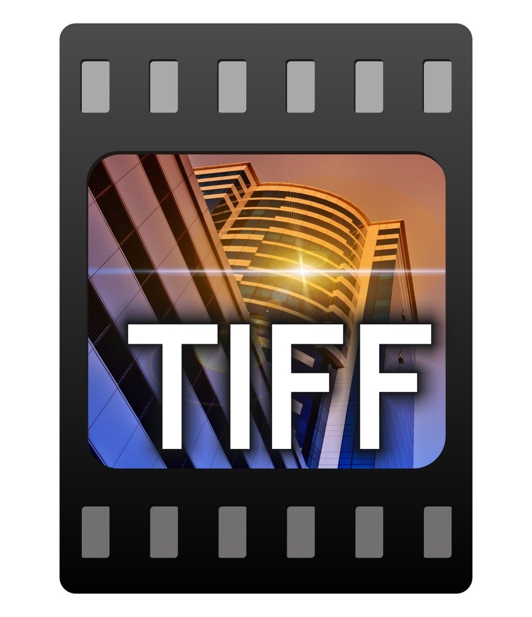 the tiff logo in front of tall buildings