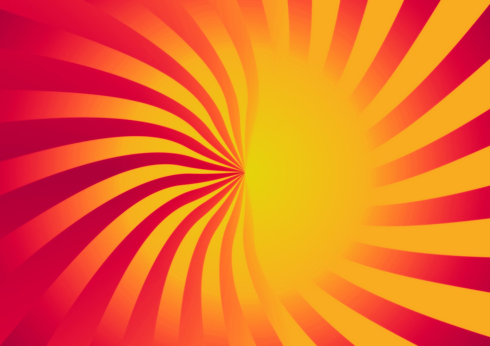 a yellow and red swirl pattern with a dark center