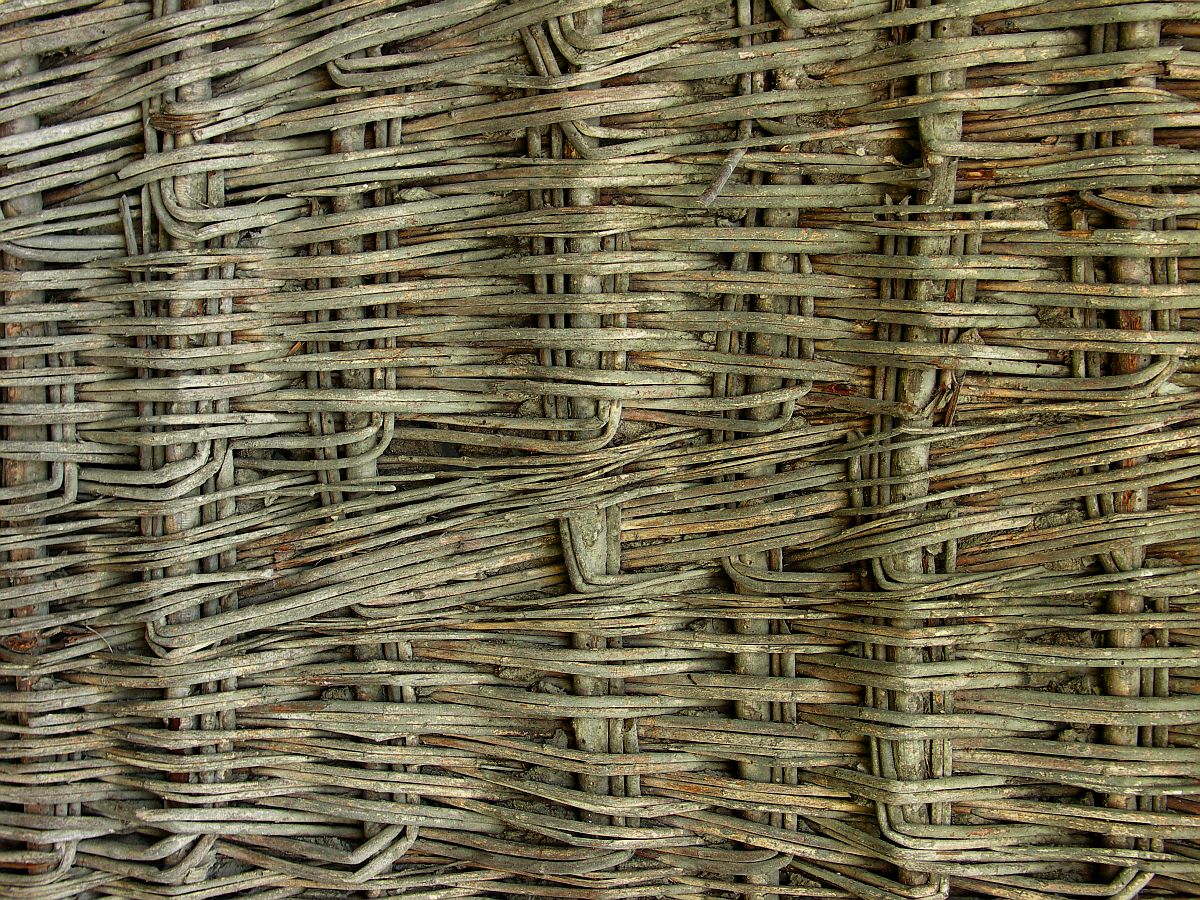 many woven pieces of paper sitting together