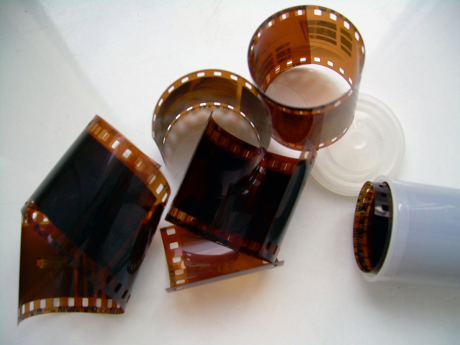 three film strip frames resting next to each other