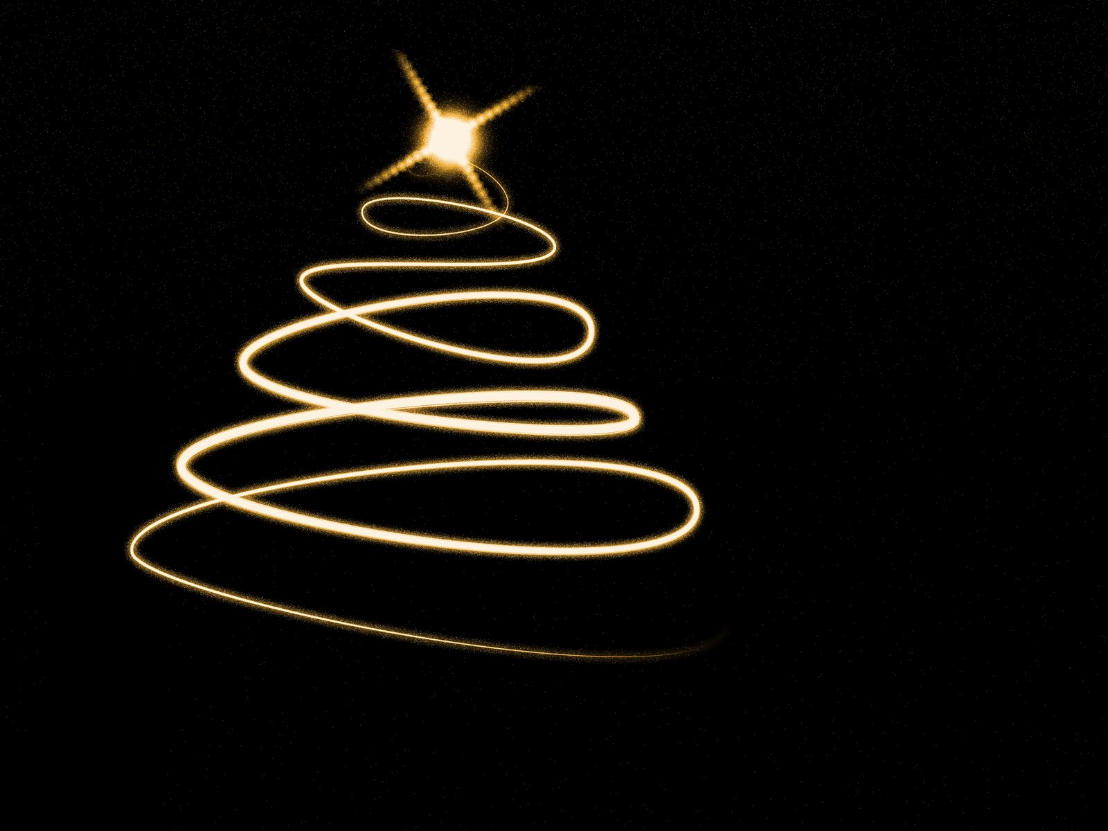 a christmas tree made out of a spirals on a dark background