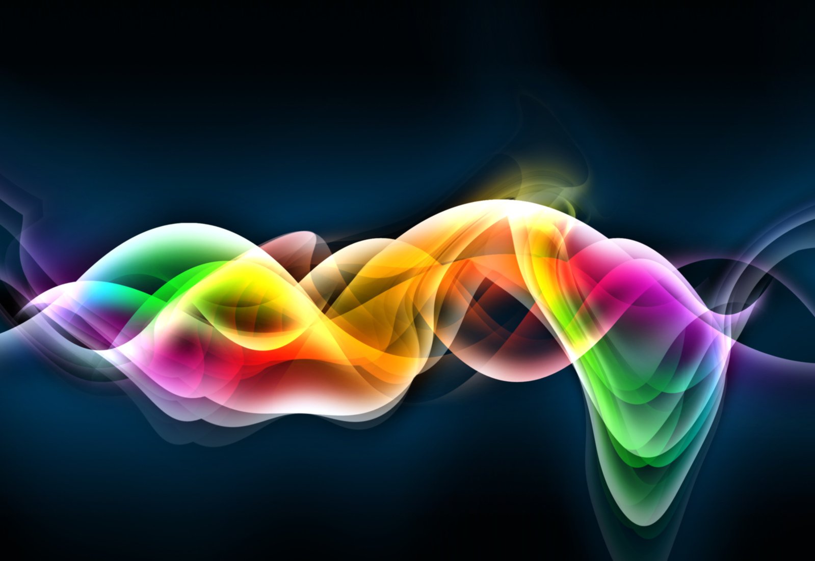 colorful smoke in the shape of a wavy wave