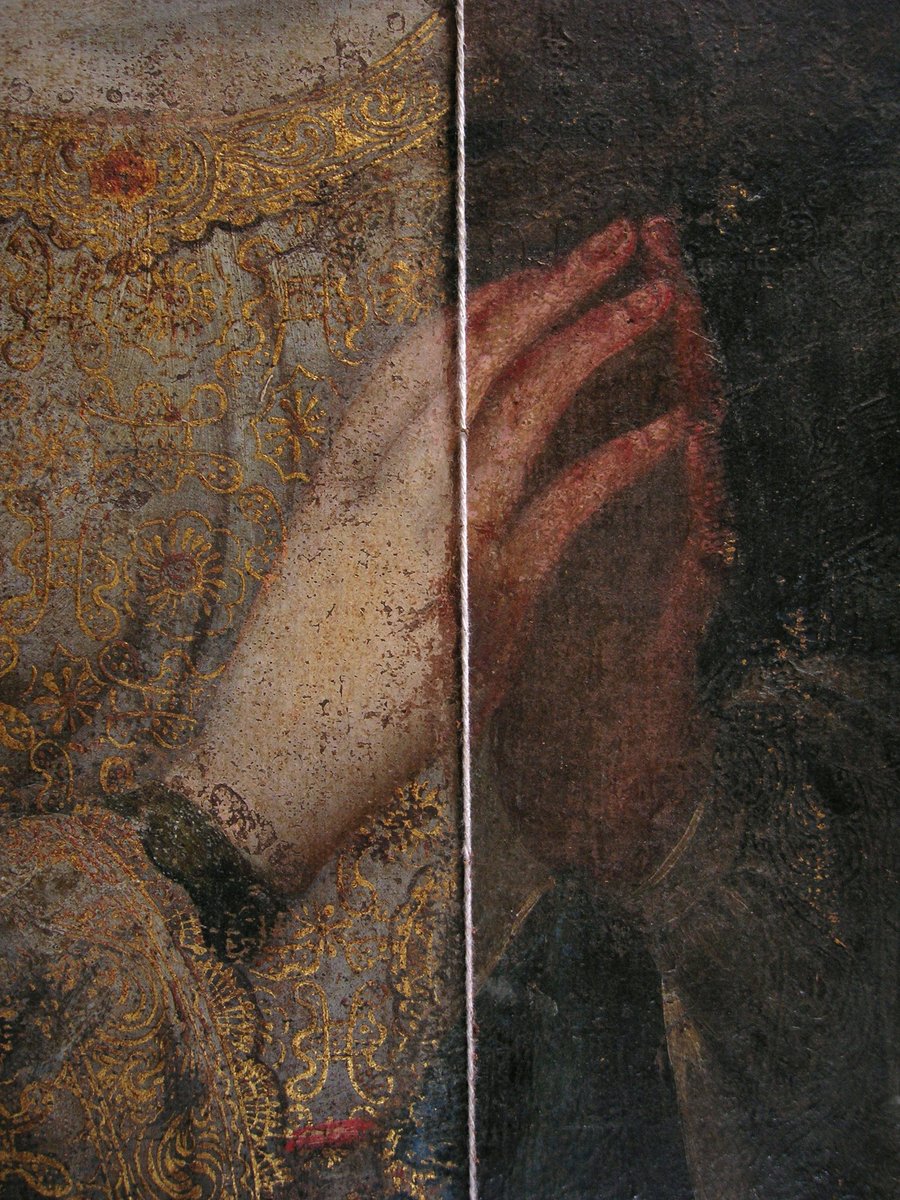 two paintings one of which shows a woman and another with a hat