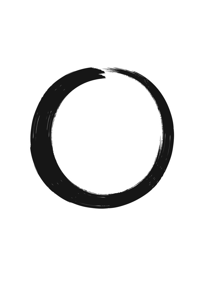 a circle drawn with ink on a white background